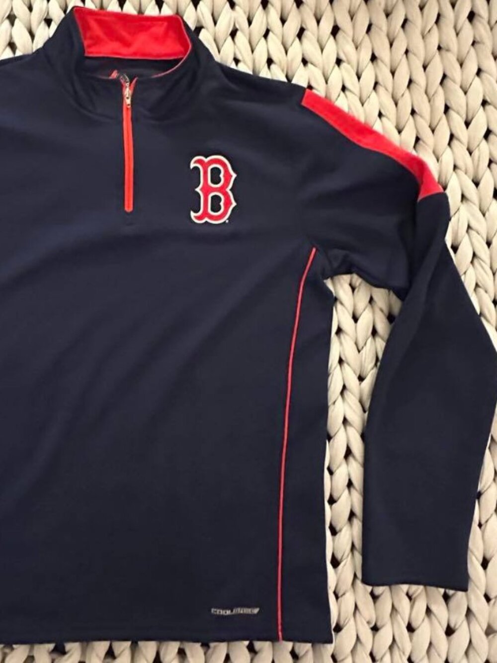 Men's Boston Red Sox Majestic Cool Base 1/4 Zip